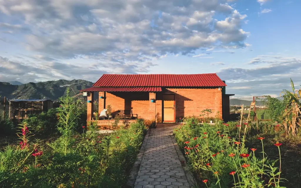 Brick home with a garden path near Richwood